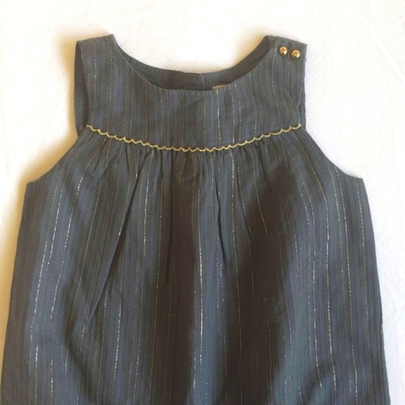 NEW babyGap charcoal grey metallic jumpsuit 6-12 months baby girl - Picture 2 of 8